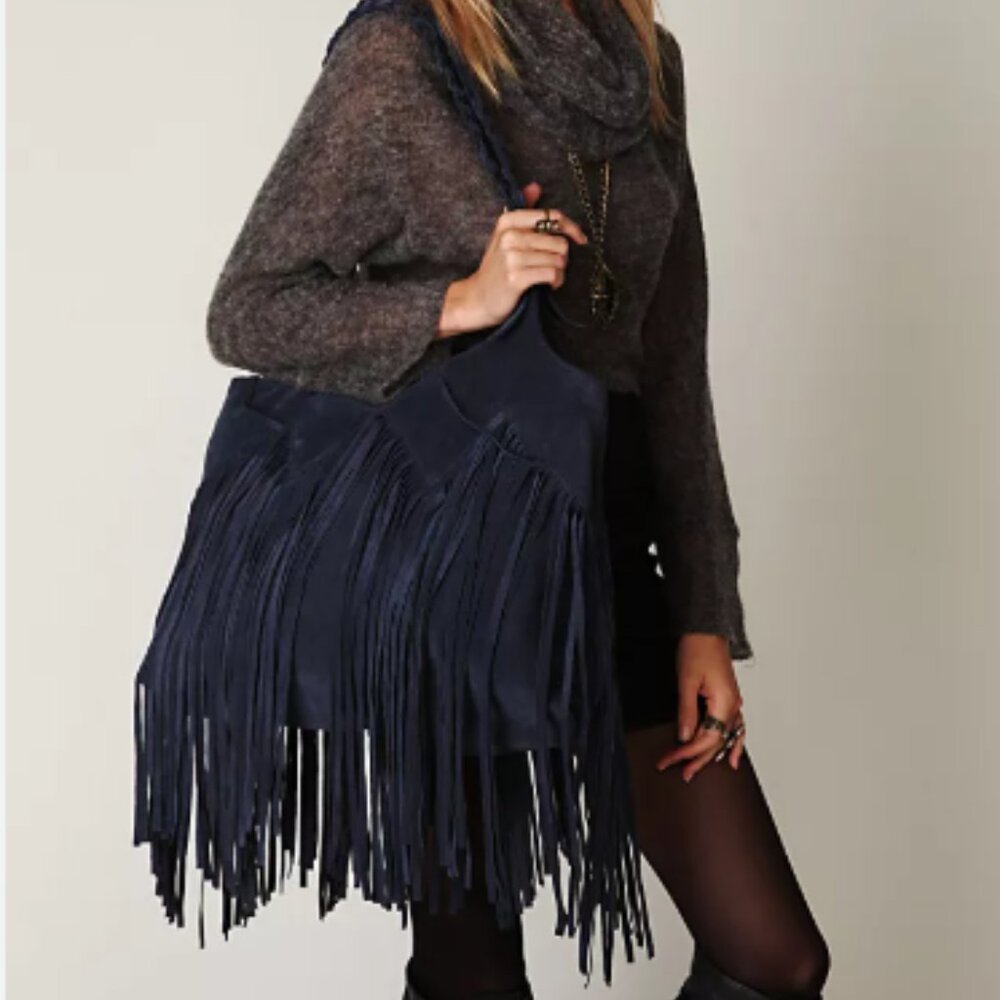 Black Suede Ember Skye Shelly Bag